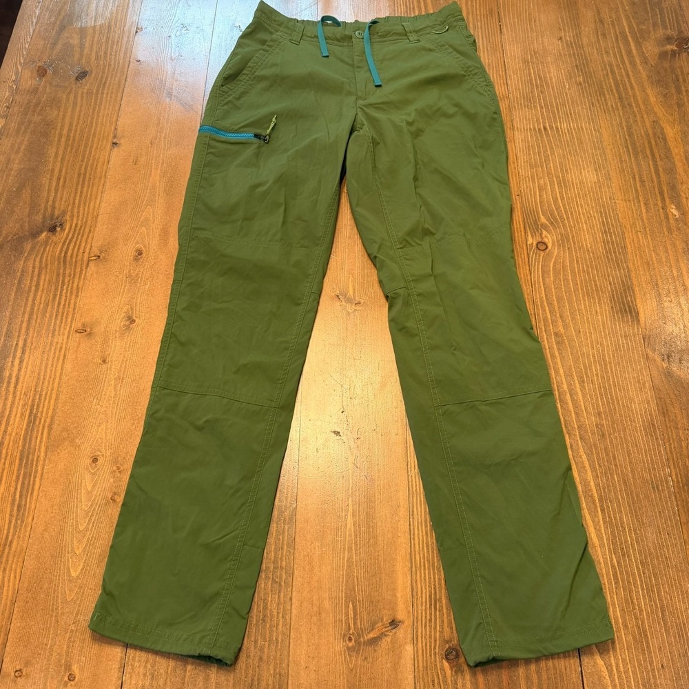 REI Trailmade Pants Nylon Stretch Womens 4 Regular 30" Inseam Green Hiking